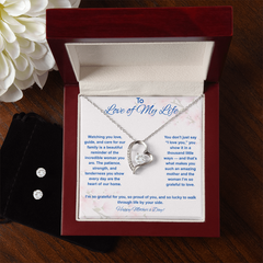 To Love of My Life at Mother's Day - Forever Love Necklace & Earring Set