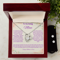 To My Loving Mom at Mother's Day - Forever Love Necklace & Earring Set