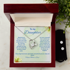 To My Daughter at Mother's Day - Forever Love Necklace & Earring Set