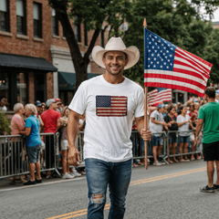 Adult Distressed American Flag T-Shirt