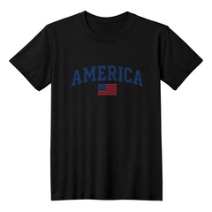 Adult America with Flag T-Shirt