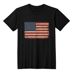 Adult Distressed American Flag T-Shirt