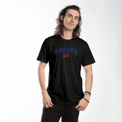 Adult America with Flag T-Shirt