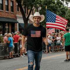 Adult Distressed American Flag T-Shirt