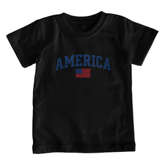 Youth Jersey America with Flag T-Shirt