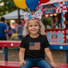 Youth Jersey Distressed American Flag T-Shirt
