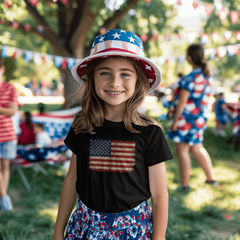 Youth Jersey Distressed American Flag T-Shirt