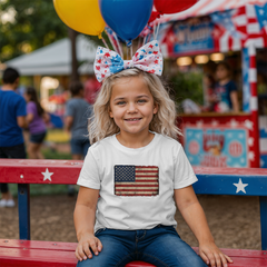 Youth Jersey Distressed American Flag T-Shirt