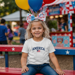 Youth Jersey America with Flag T-Shirt