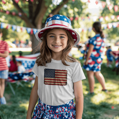 Youth Jersey Distressed American Flag T-Shirt