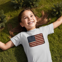 Youth Jersey Distressed American Flag T-Shirt