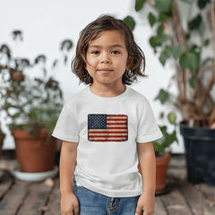 Toddler Jersey Distressed American Flag T-Shirt