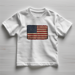 Toddler Jersey Distressed American Flag T-Shirt