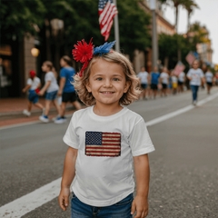 Toddler Jersey Distressed American Flag T-Shirt