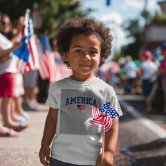 Toddler Jersey America with Flag T-Shirt