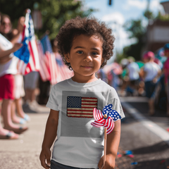 Toddler Jersey Distressed American Flag T-Shirt