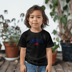 Toddler Jersey America with Flag T-Shirt
