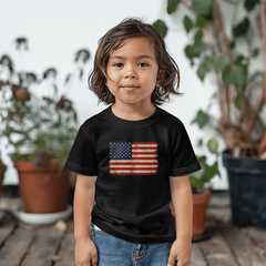 Toddler Jersey Distressed American Flag T-Shirt