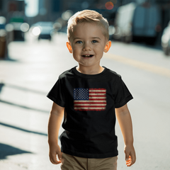 Toddler Jersey Distressed American Flag T-Shirt