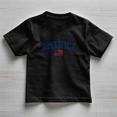 Toddler Jersey America with Flag T-Shirt