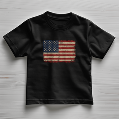 Toddler Jersey Distressed American Flag T-Shirt