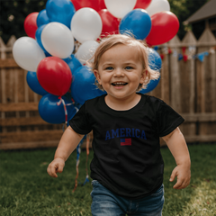 Toddler Jersey America with Flag T-Shirt