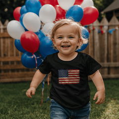 Toddler Jersey Distressed American Flag T-Shirt
