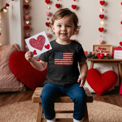 Toddler Jersey Distressed American Flag T-Shirt