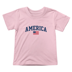 Toddler Jersey America with Flag T-Shirt