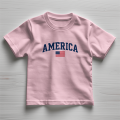 Toddler Jersey America with Flag T-Shirt
