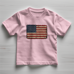 Toddler Jersey Distressed American Flag T-Shirt