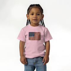 Toddler Jersey Distressed American Flag T-Shirt