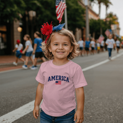 Toddler Jersey America with Flag T-Shirt