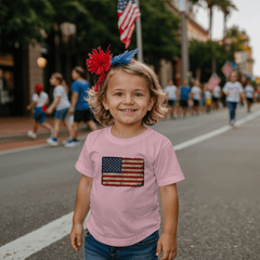 Toddler Jersey Distressed American Flag T-Shirt