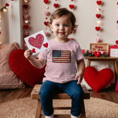 Toddler Jersey Distressed American Flag T-Shirt