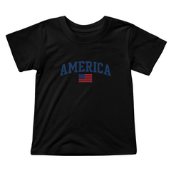 Toddler Jersey America with Flag T-Shirt