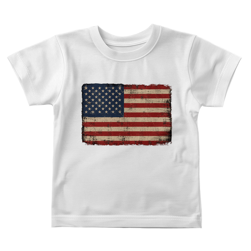 Baby Jersey Distressed American Flag T-Shirt