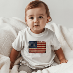 Baby Jersey Distressed American Flag T-Shirt