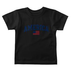 Baby Jersey America with Flag T-Shirt