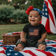 Baby Jersey Distressed American Flag T-Shirt