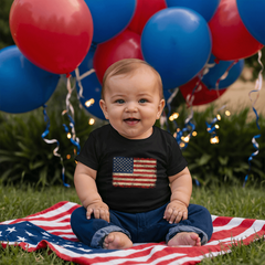 Baby Jersey Distressed American Flag T-Shirt
