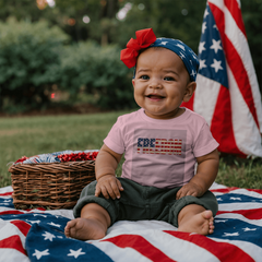 Baby Jersey Freedom Flag T-Shirt