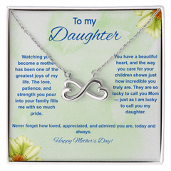 To My Daughter at Mother's Day - Endless Love Necklace