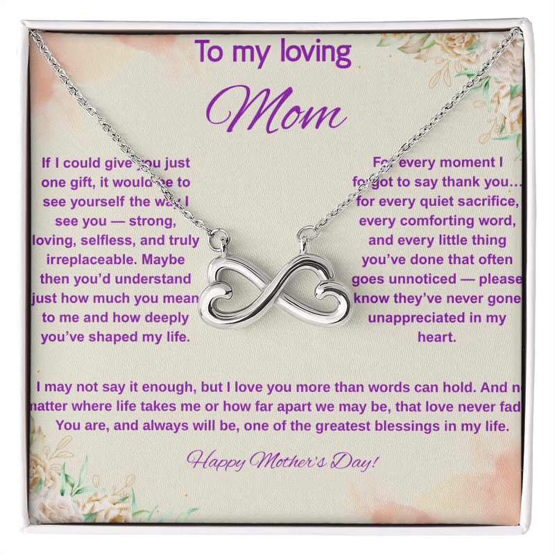 To My Loving Mom at Mother's Day - Endless Love Necklace