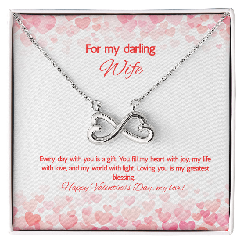For My Darling Wife at Valentine's Day - Endless Love Necklace
