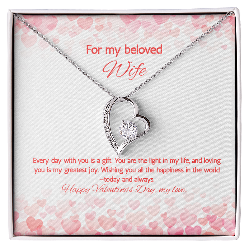 For My Beloved Wife at Valentine's Day - Forever Love Necklace