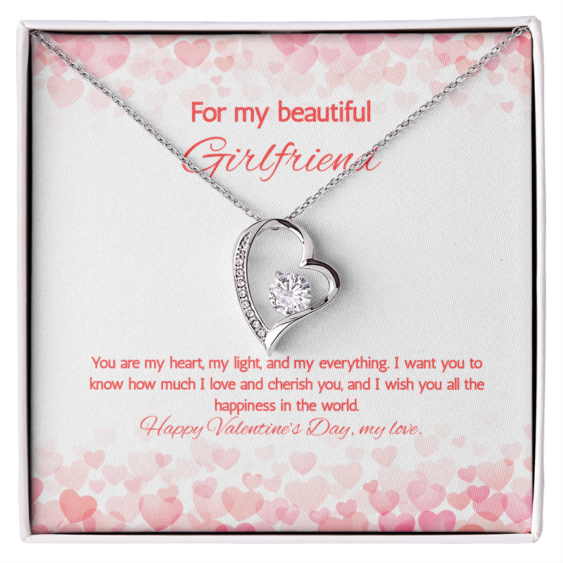 For My Beautiful Girlfriend at Valentine's Day - Forever Love Necklace