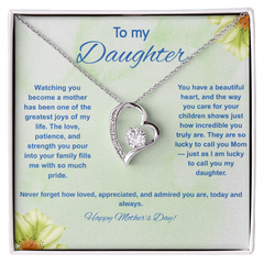 To My Daughter at Mother's Day - Forever Love Necklace