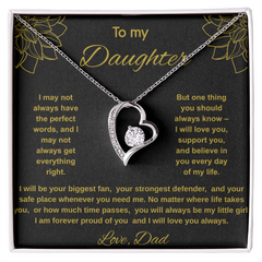 To My Daughter Love Dad - Forever Love Necklace
