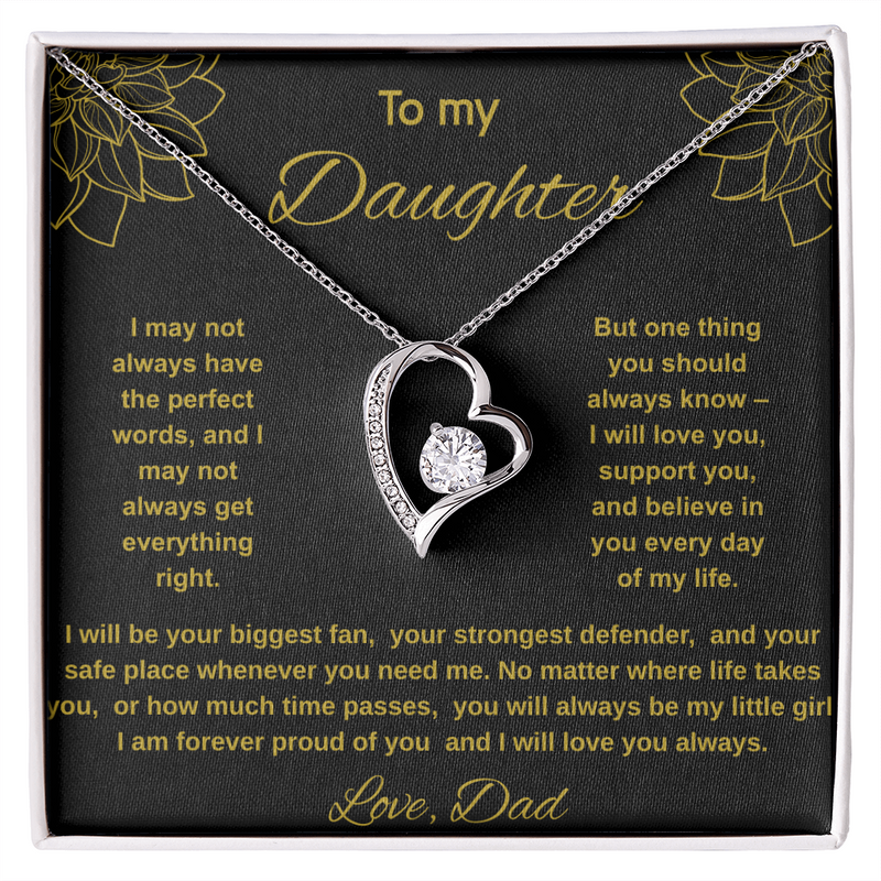 To My Daughter Love Dad - Forever Love Necklace